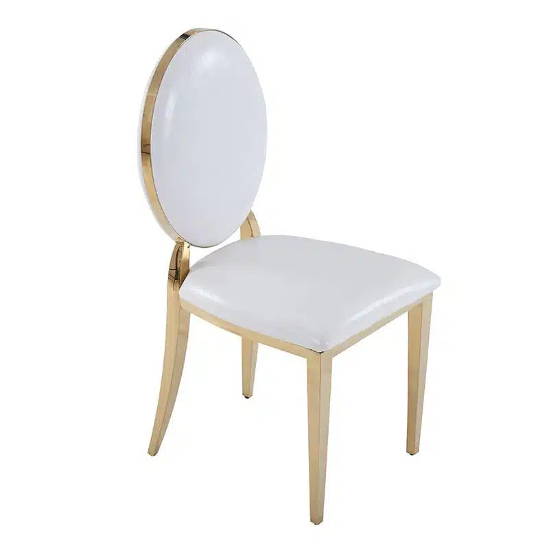 Cartier White Chair w/ Gold Rim