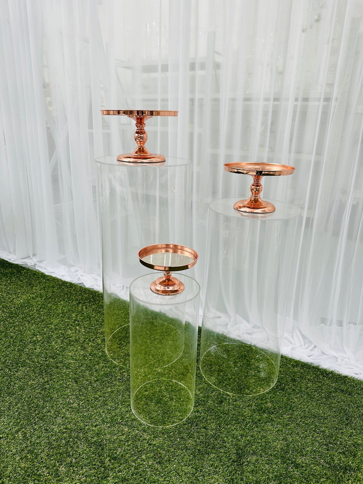 Clear Cylinder Plinths