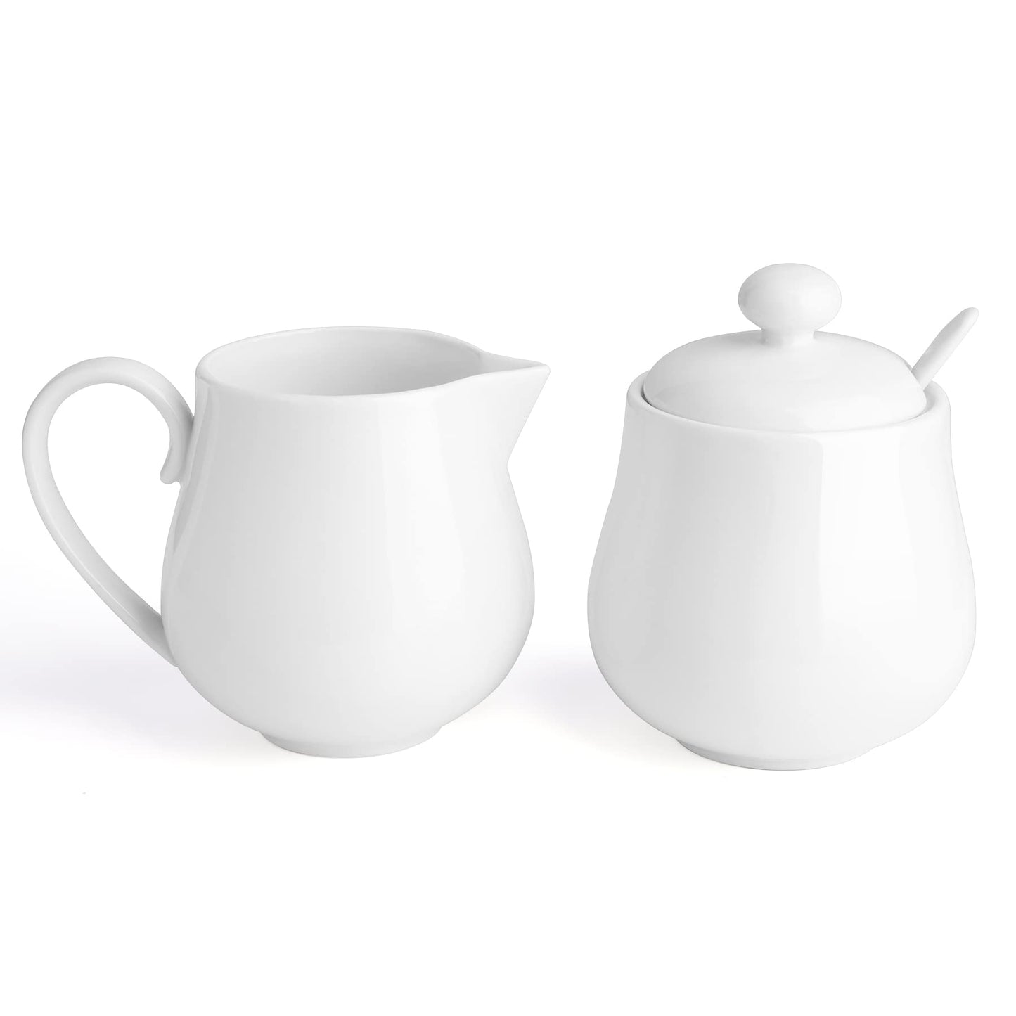 White Creamer and Sugar Jug Set