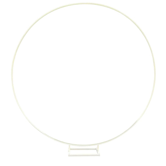 White Hoop Round Hollow Backdrop