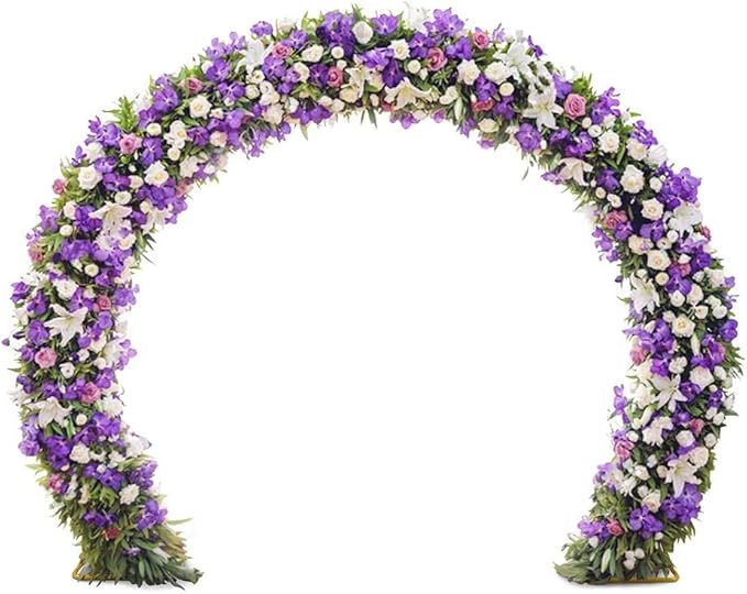 Purple - Round Hollow Flower Backdrop