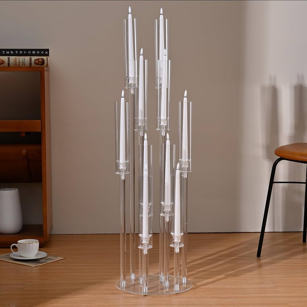 10 Armed Acrylic Candelabra