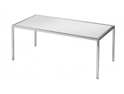 Chrome Frame w/ White Plexi Top Coffee Table