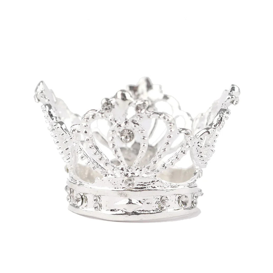 Silver Crown Rhinestone Napkin Ring