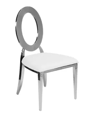 Halo Cartier White Chair w/ Silver Rim
