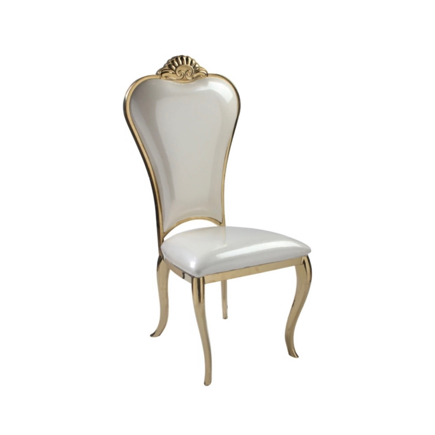 White & Gold Royalty Love Seat