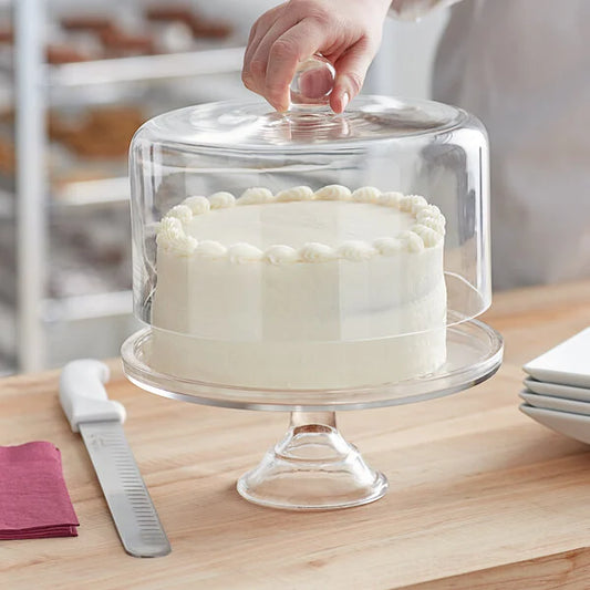 Glass w/ Dome Elevated Cake Stand