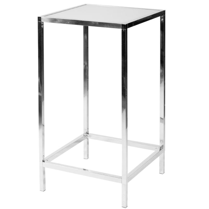 Chrome w/ White Top Square Cruiser Table