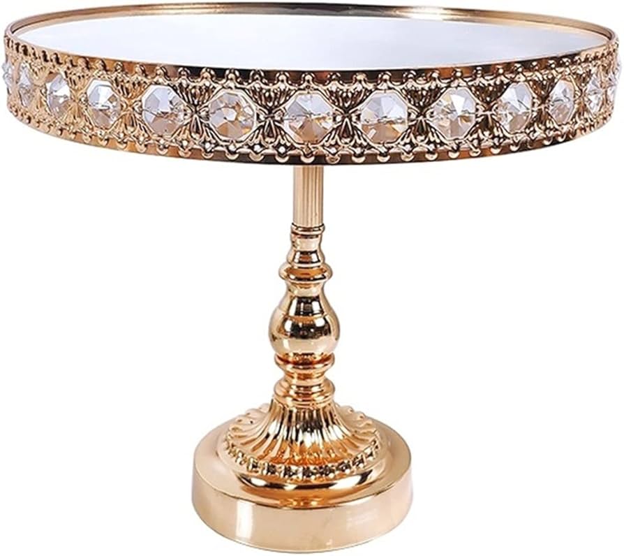Gold w/ Diamonds Elevated Cake Stand