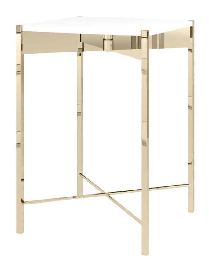 Gold w/ White Top Square Cruiser Table