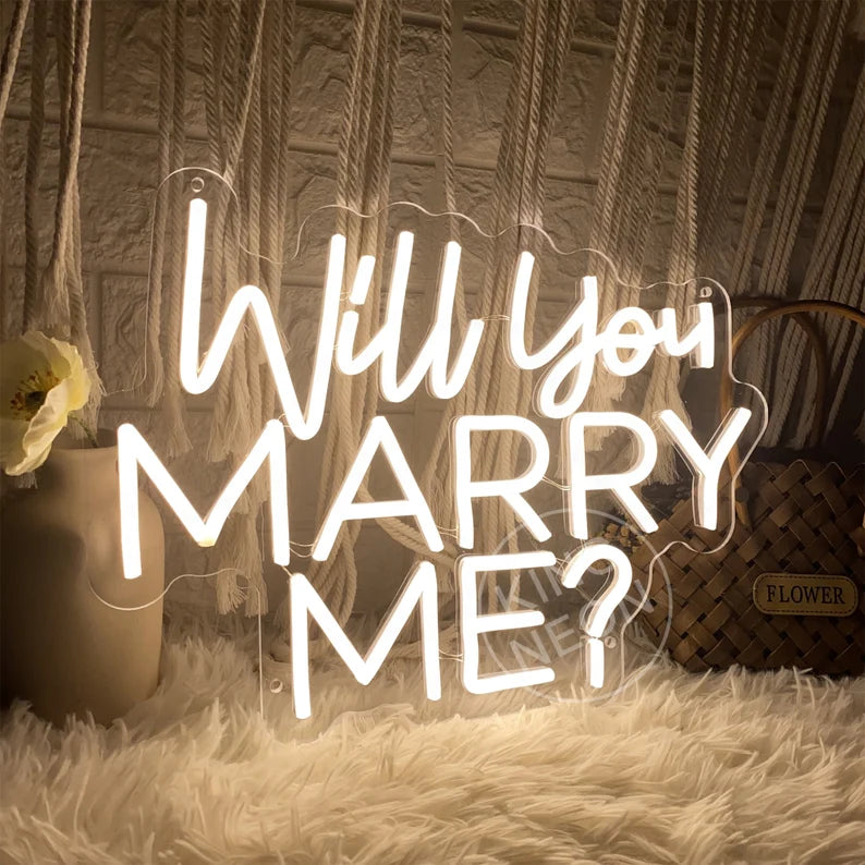 "Will You Marry Me?" Neon Sign