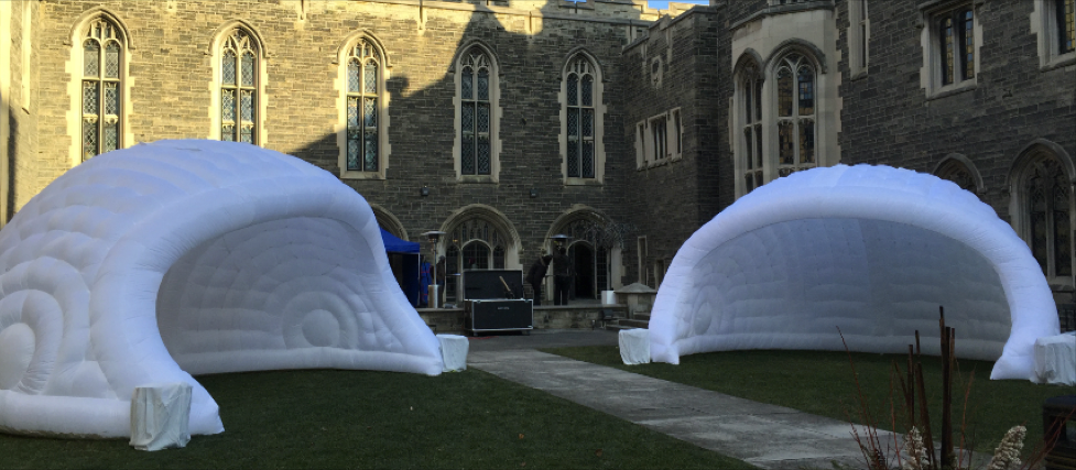 Inflatable White Domes