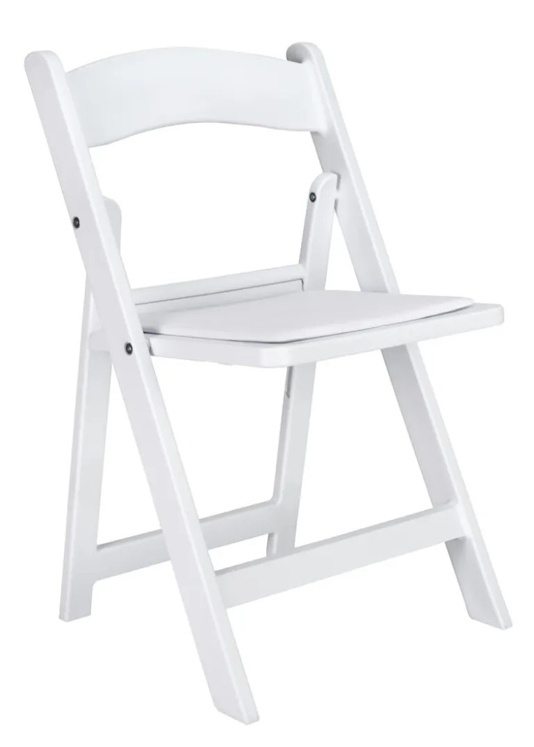 Kid's White Resin Folding Chair
