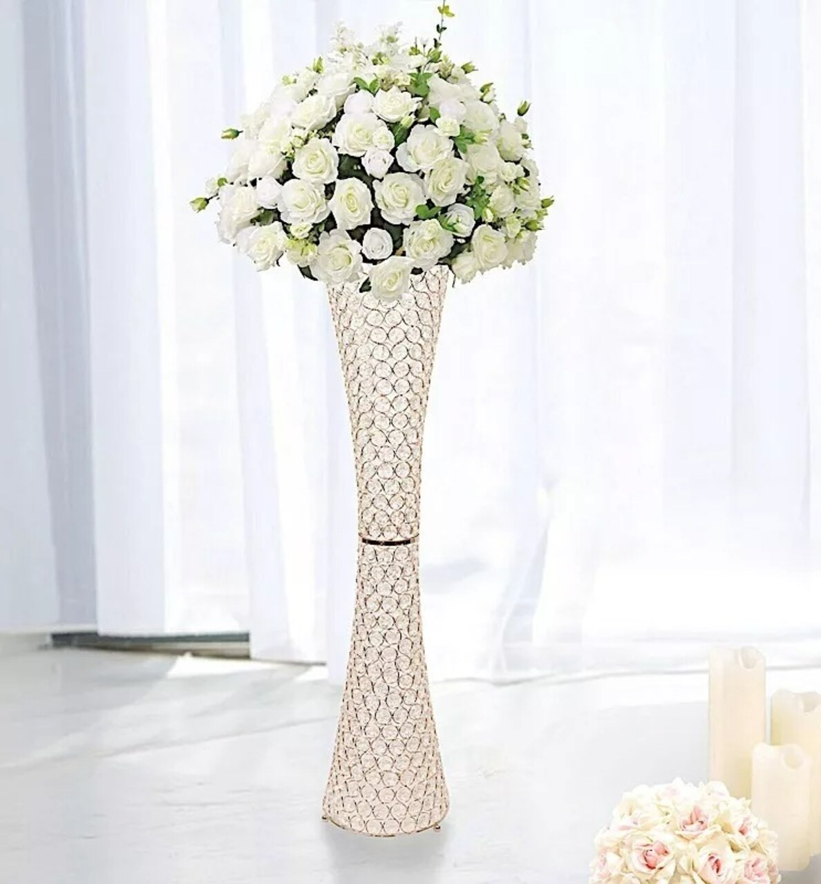 Gold and Diamonds Vase w/ Long Stem