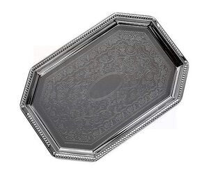 15" White Octagonal Unique Platter