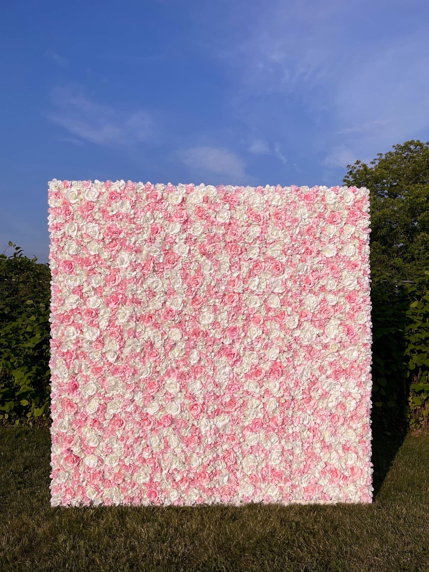 Pink & White Flower Wall Backdrop (Rectangle)
