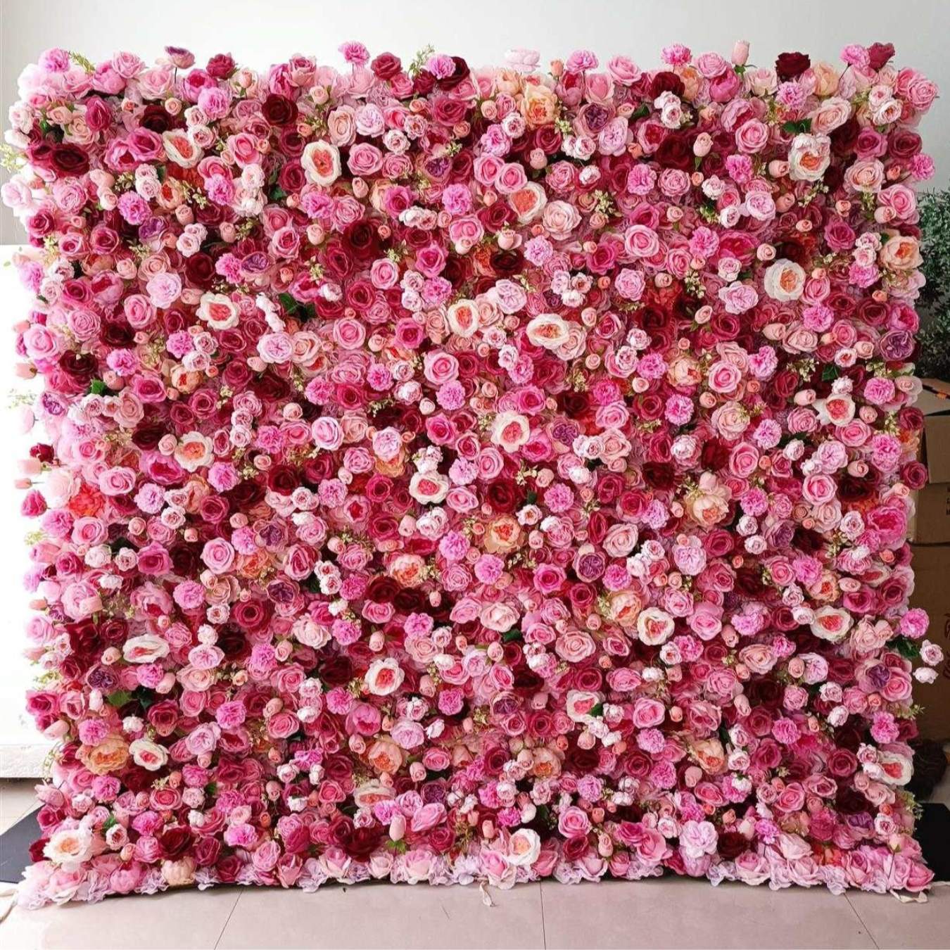 Pink Flower Wall Backdrop (Rectangle)