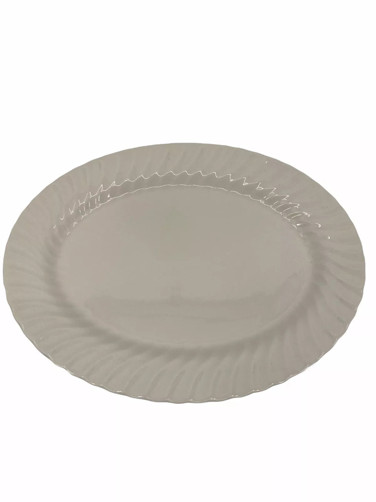 Swirl Rim Design 14" Oval Platter