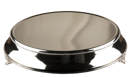 Silver Lifted Stand Elevated Cake Stand