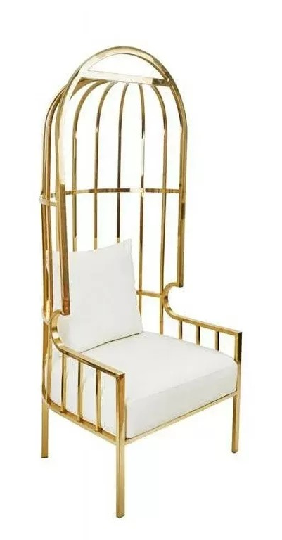 Cage White & Gold Throne