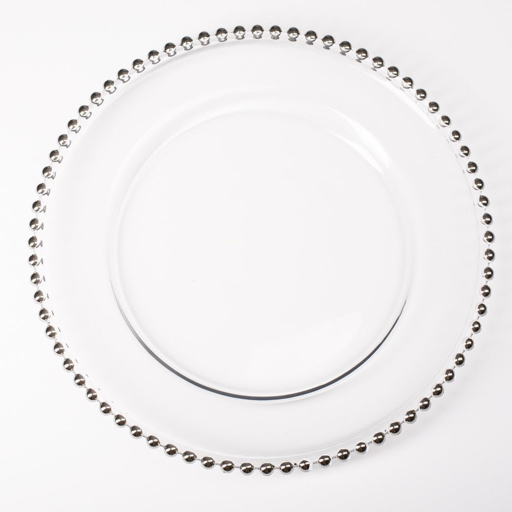 Glass w/ Silver Beads