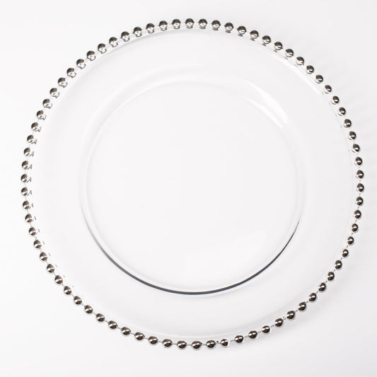 Glass w/ Silver Beads