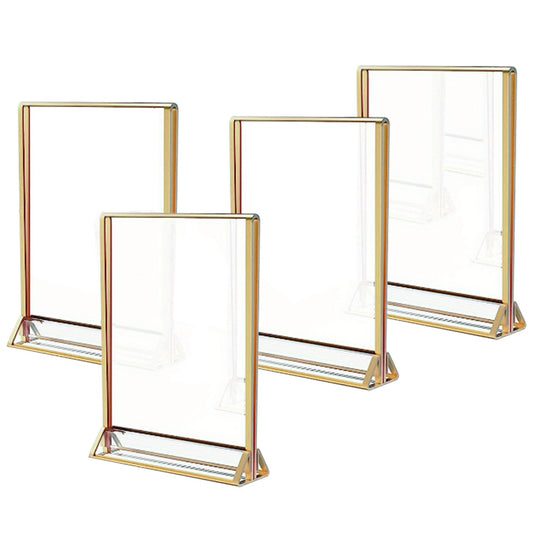 Gold Square Table Number Stands