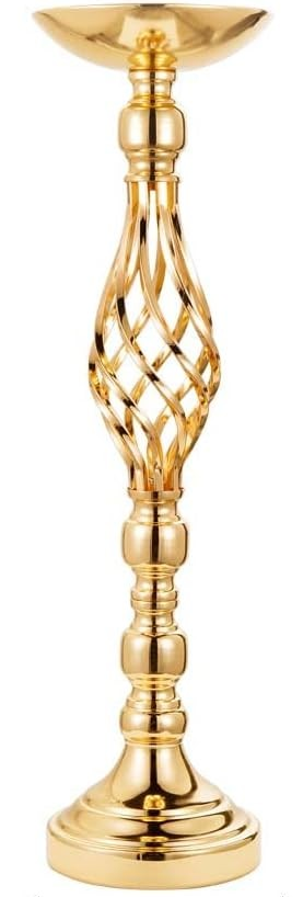 Gold Flower Stand w/ Tall Stem - Style 2