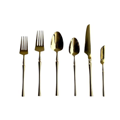 Slim Gold Cutlery Set