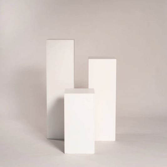 White Rectangle Plinths