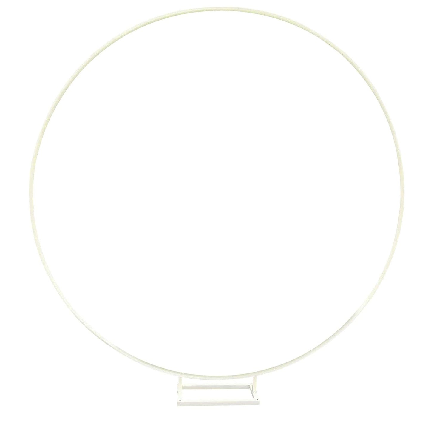 White Hoop Round Hollow Backdrop