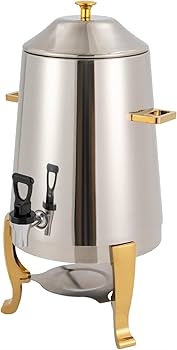 Silver w/ Gold 50 Cup Coffee Urn