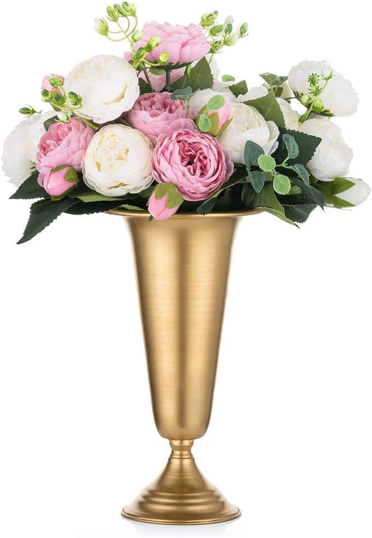 Gold Flower Stand w/ Tall Stem - Style 6