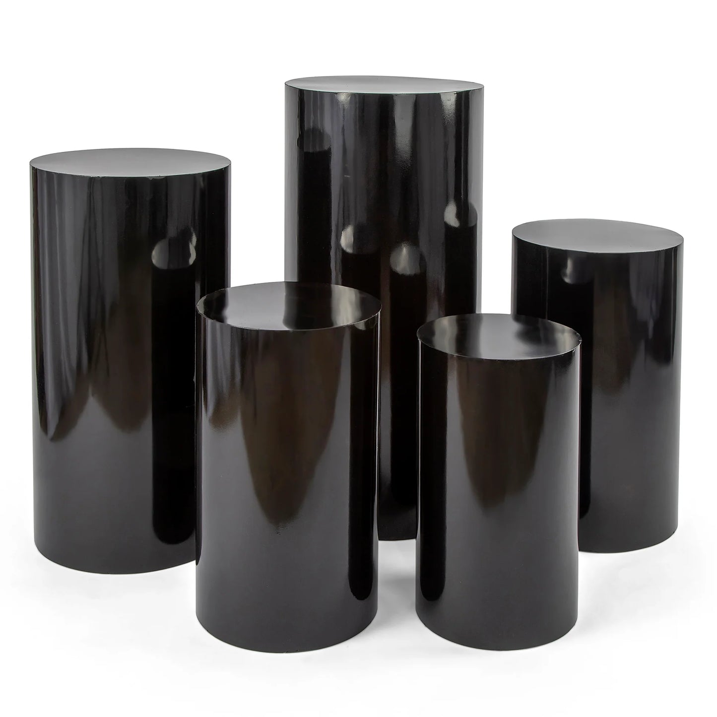 Black Cylinder Plinths
