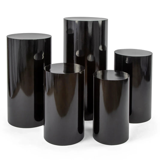 Black Cylinder Plinths