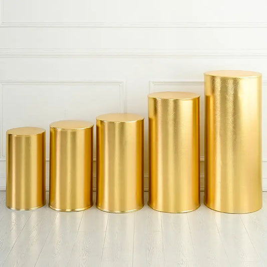 Gold Cylinder Plinths