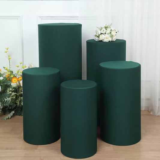Emerald Green Cylinder Plinths