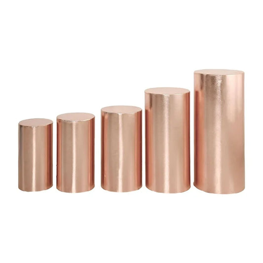Rose Gold Cylinder Plinths