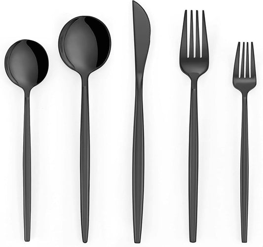 Opulence Black Cutlery Set