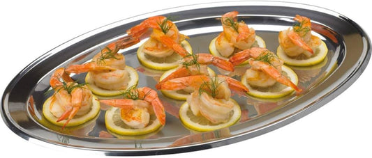 Polished Stainless Steel 14" Oval Platter