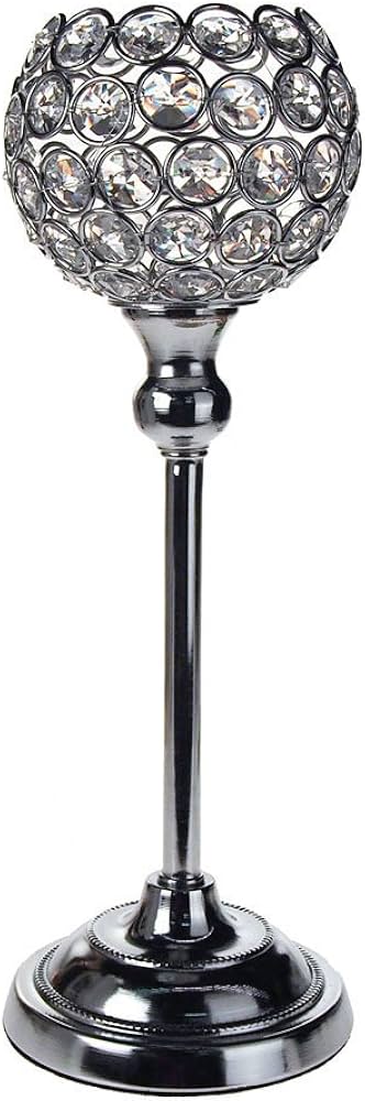 Silver w/ Diamonds & Tall Stem Globe