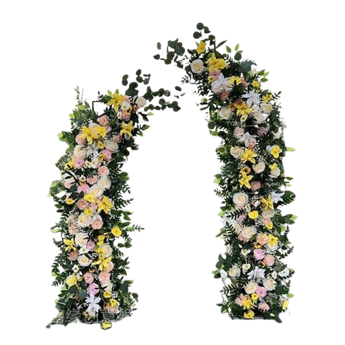 White & Green Floral Backdrop