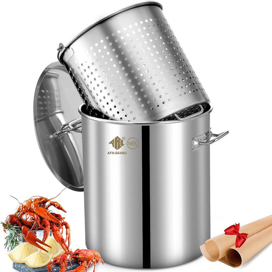Stainless Steel 64 Qt Stock Pot