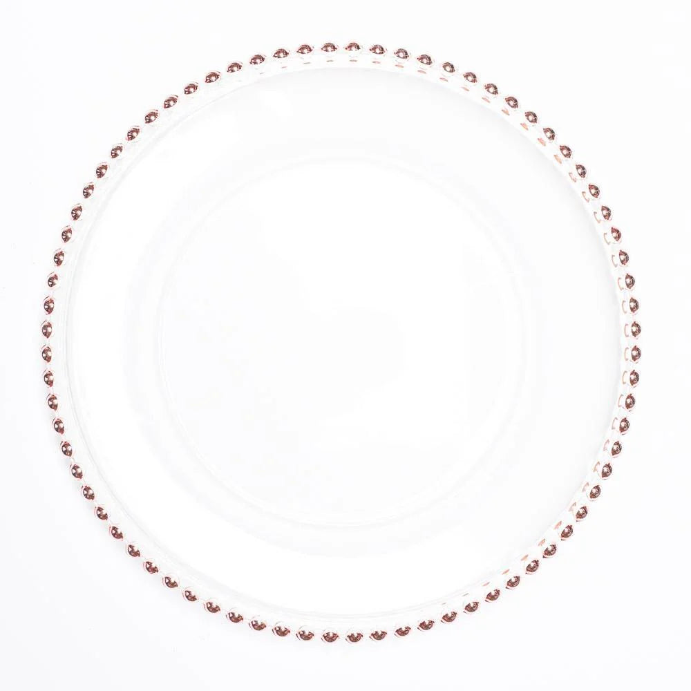 Glass w/ Rose Gold Beads