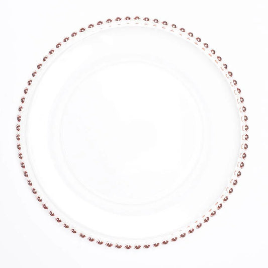 Glass w/ Rose Gold Beads