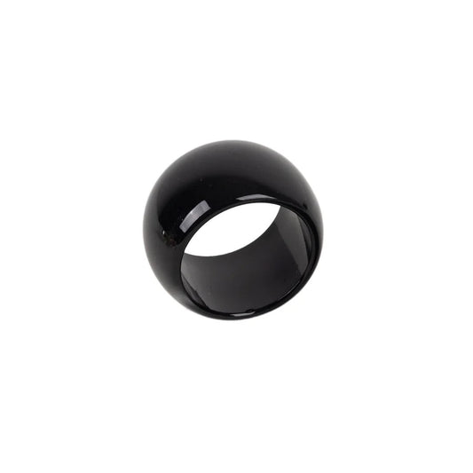 Shiny Metallic Black Acrylic Napkin Ring