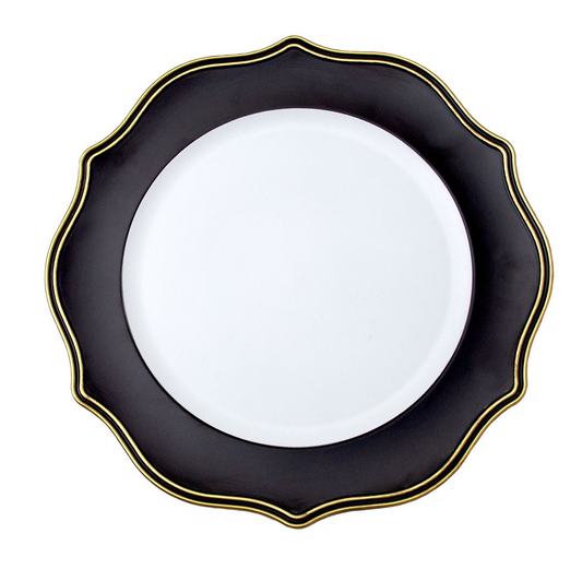 Black and White Tuxedo w Gold Rim
