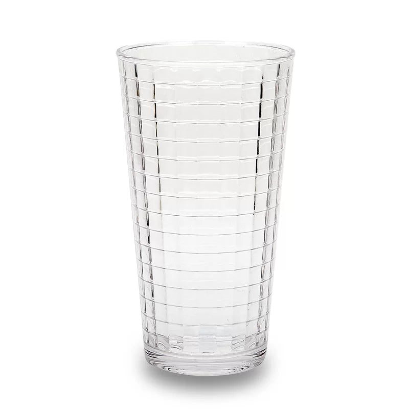 Glass Ribbed Vase