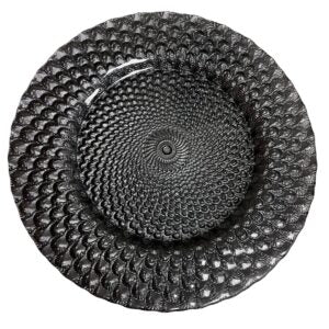 Glass Black Peacock