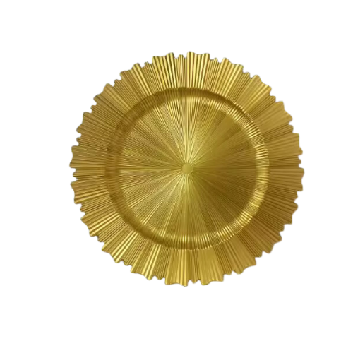 Gold Rippled Rim with Extrusions